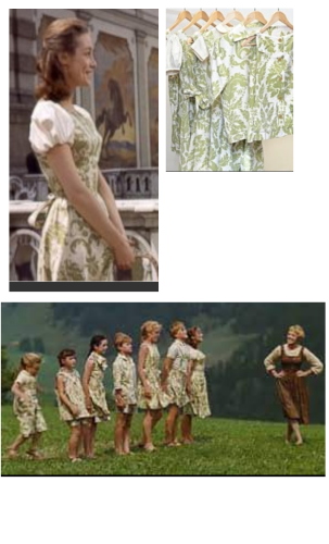 Curtain clothes for the Von Trapp family children