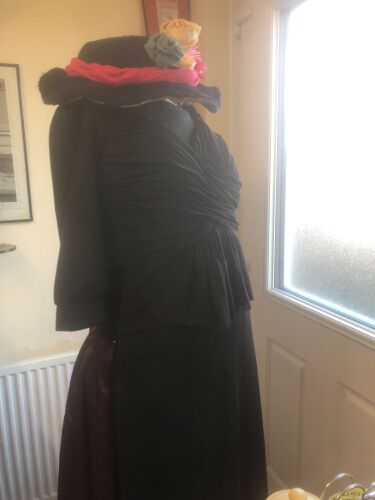 Victorian full length dress , underbustle skirt & hat to HIRE