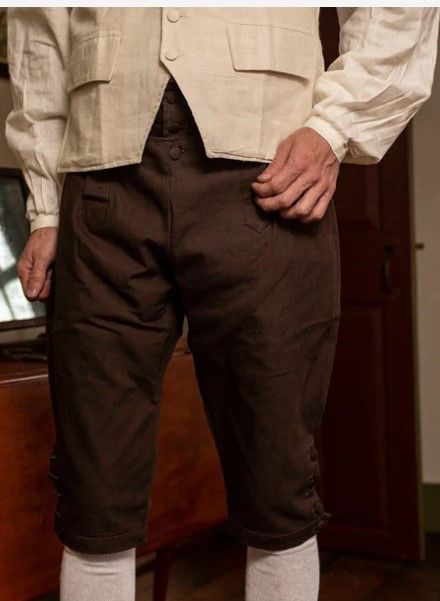 victorian waistcoat, breeches, hosiery and shirt