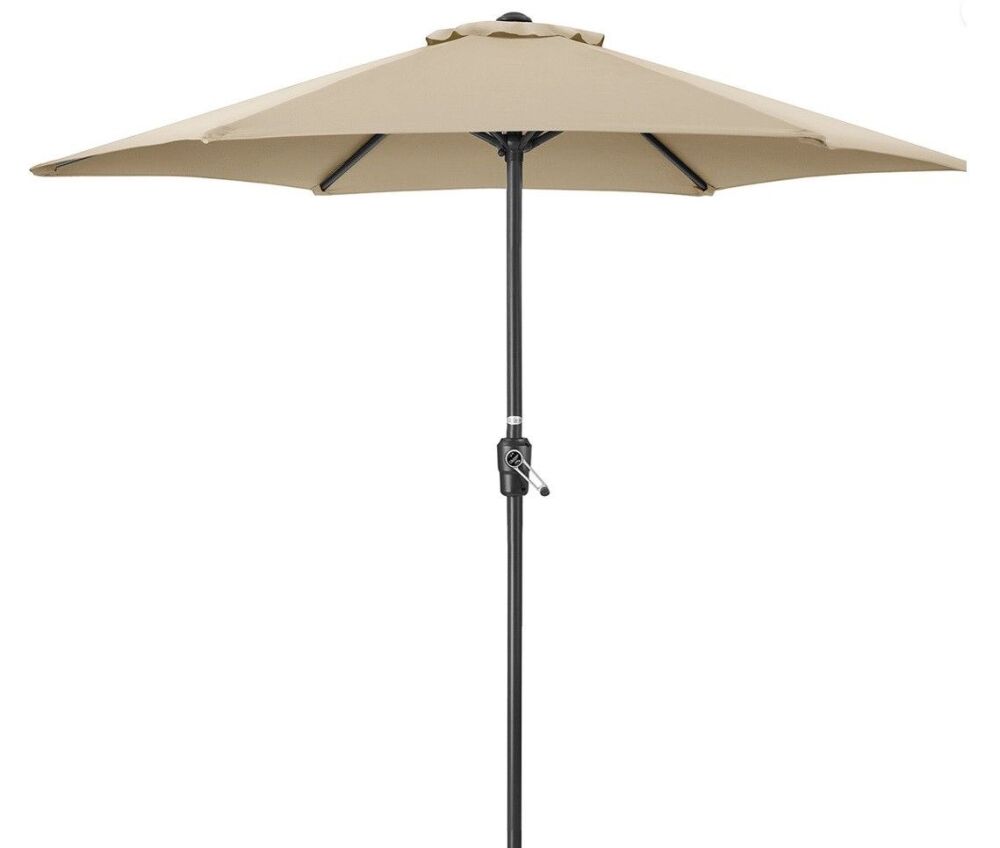 stage parasols in white or ecru