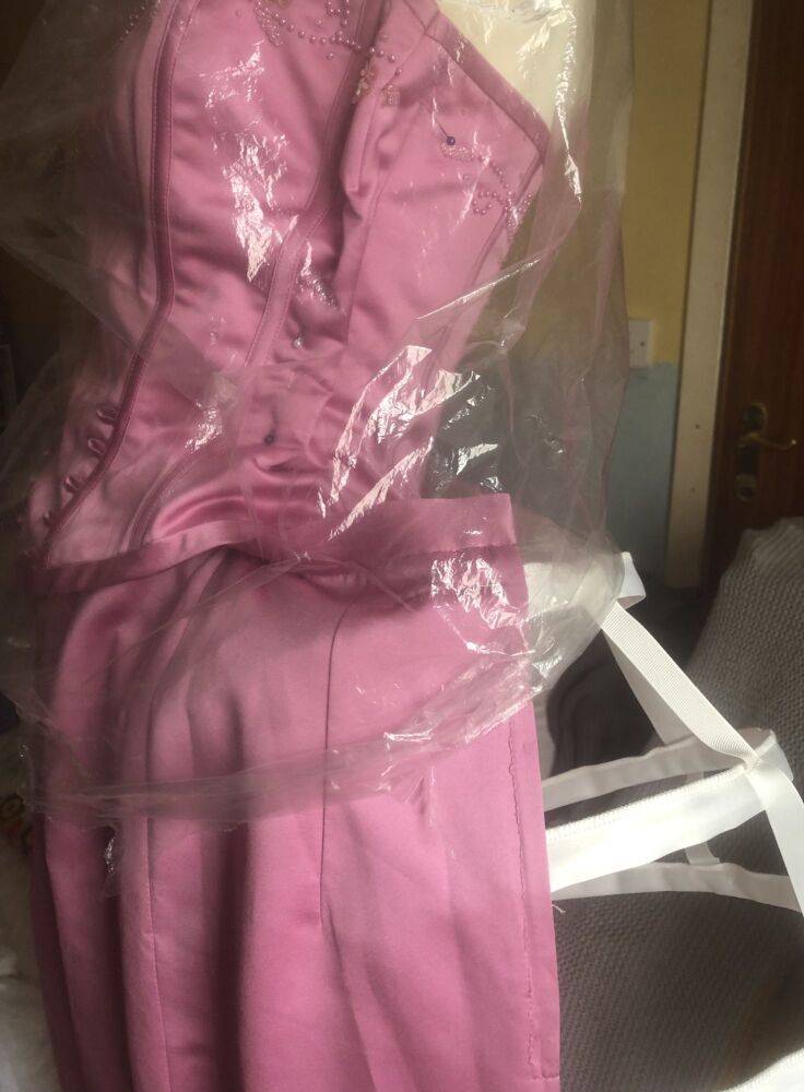 marie antoinette pink dress under construction