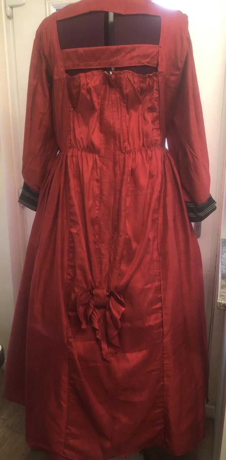 back of Nancy dress in satins