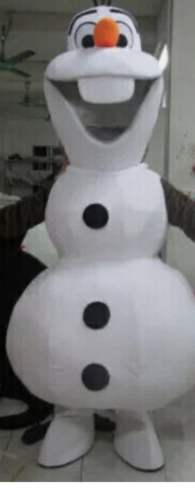 Mascot style Olaf costume