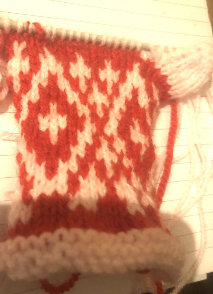 Fair isle knitted Christmas socks Fair isle knitted Christmas socks