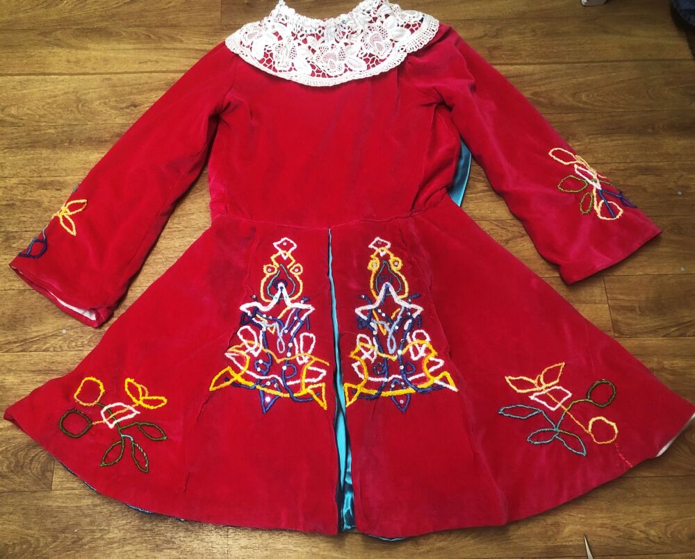 Irish dance dress commissioned, velvet Irish dance dress commissioned, velvet