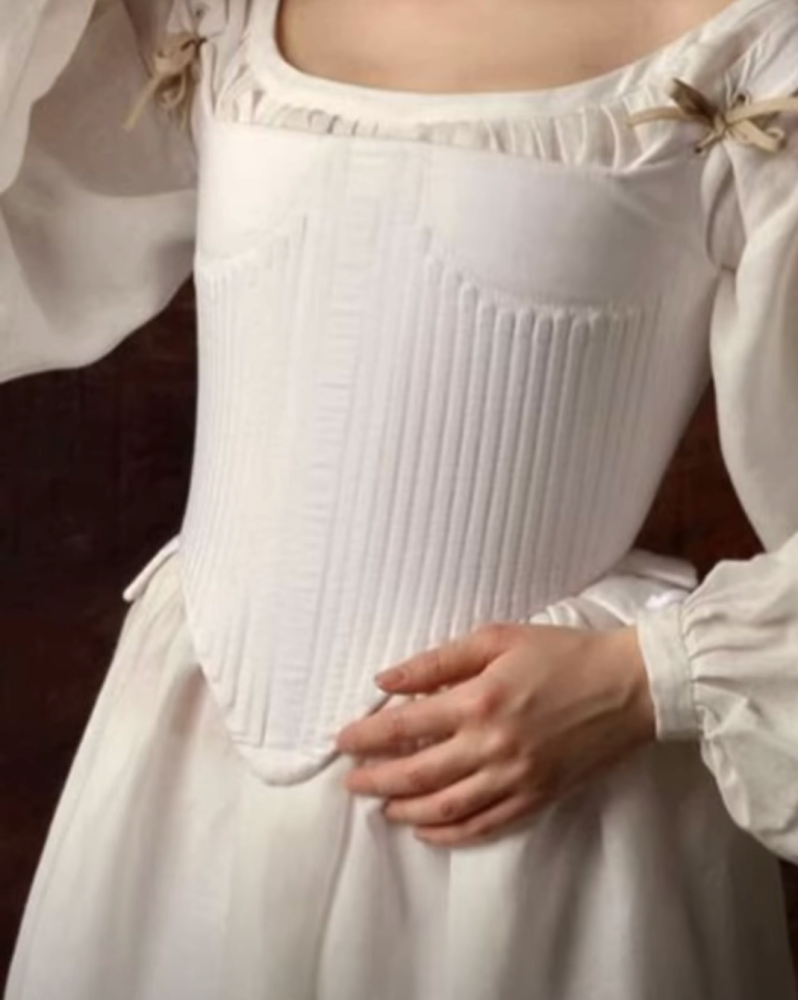 corset and chemise in white or cream corset and chemise in white or cream