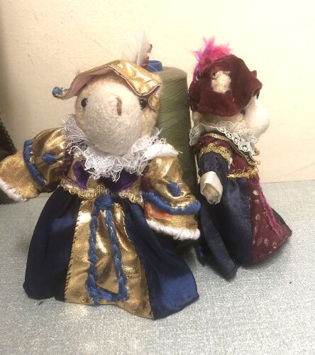 Tudor dress Plush Bear with Period clothing Prop Puppet