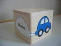 Personalised Little blue car money box