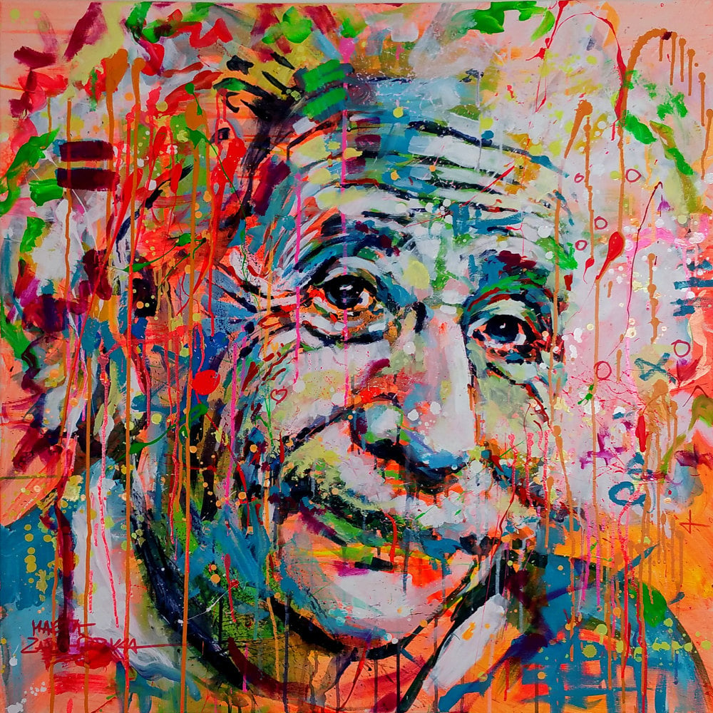 Портрет науки. Эйнштейн картина. Картина масло портрет Энштейн. Albert Einstein Painting.