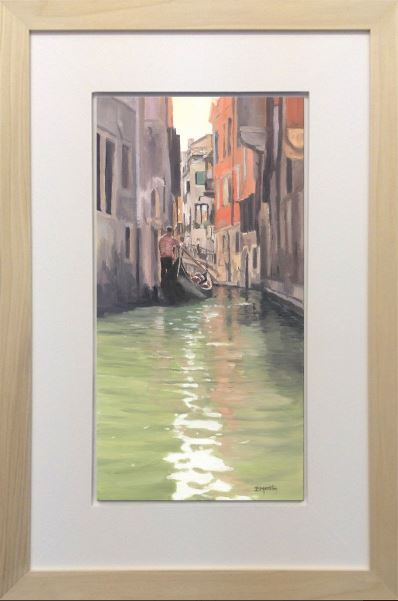 venice canal scene I framed