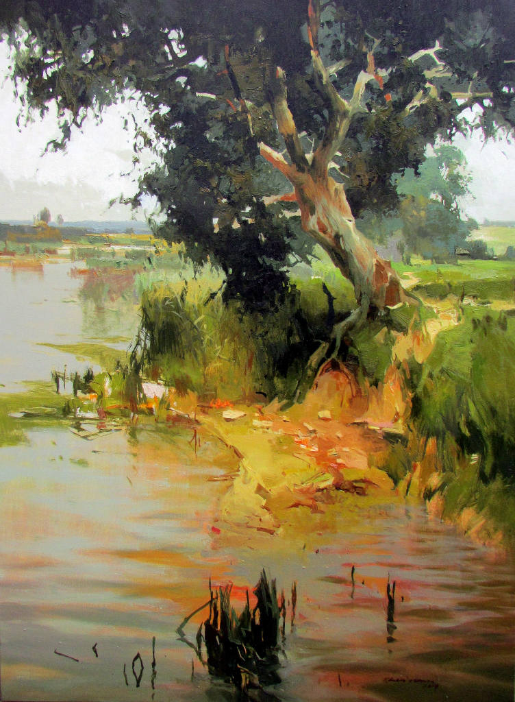 3.On the river bank80x60