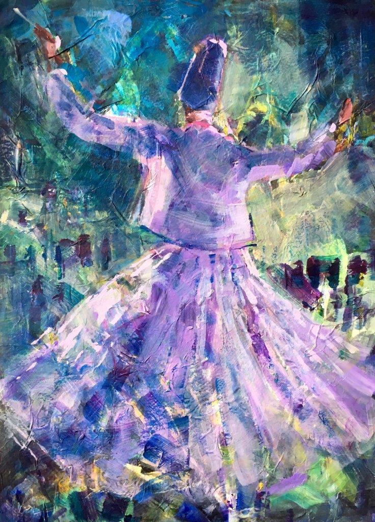 Whirling Dervish Purple by iphone 25x35cm 18 October 2016