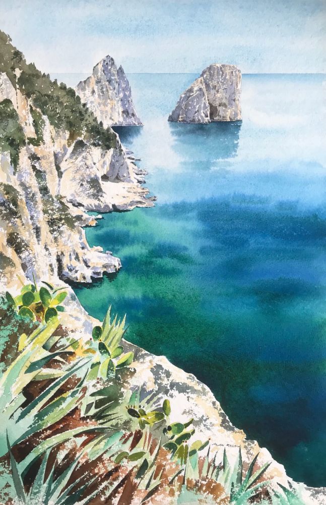 Faraglioni Rocks, Capri 21 x 14