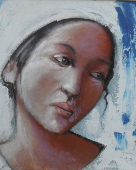young girl40 x 50 x 3 cm