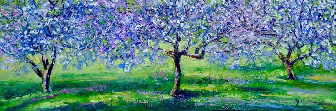 nf2404-048-blickling-hall-apple-trees-blossoms-dance-120x40cm-oil-on-canvas