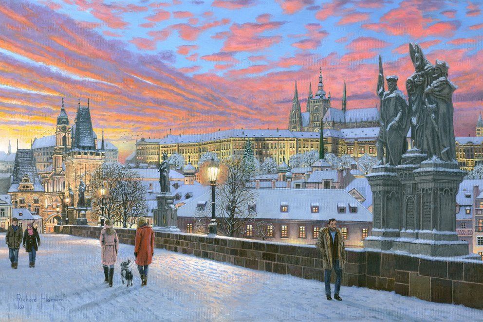 Charles Bridge Prague in Winter