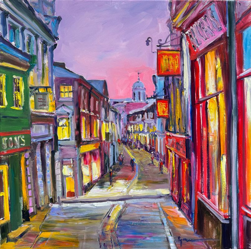 nc2505-061-norwich-sunset-series-bedford-street-80x80cm-oil-on-canvas-paper