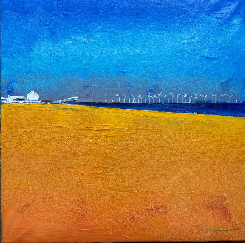 nf2506-065-norfolk-great-yarmouth-beach-attractions-50x50cm-oil-on-canvas-b