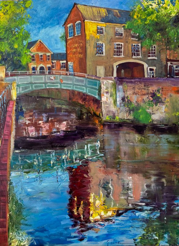 nc25067-075-norwich-the-coslany-bridge-sunset-view-80x60-cm-oil-on-canvas-b