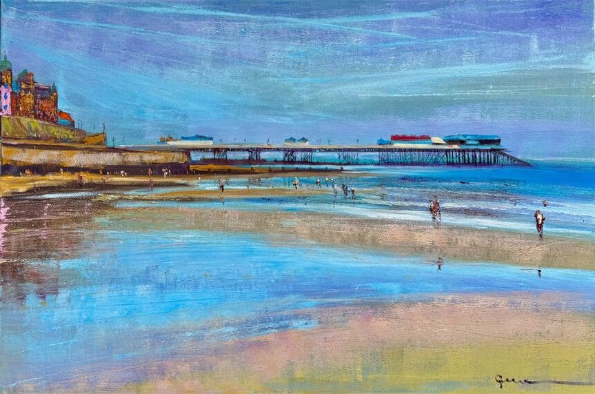 nf2506-070-norfolk-cromer-beach-and-pier-80x90cm-oil-on-canvas-by-artist-ge