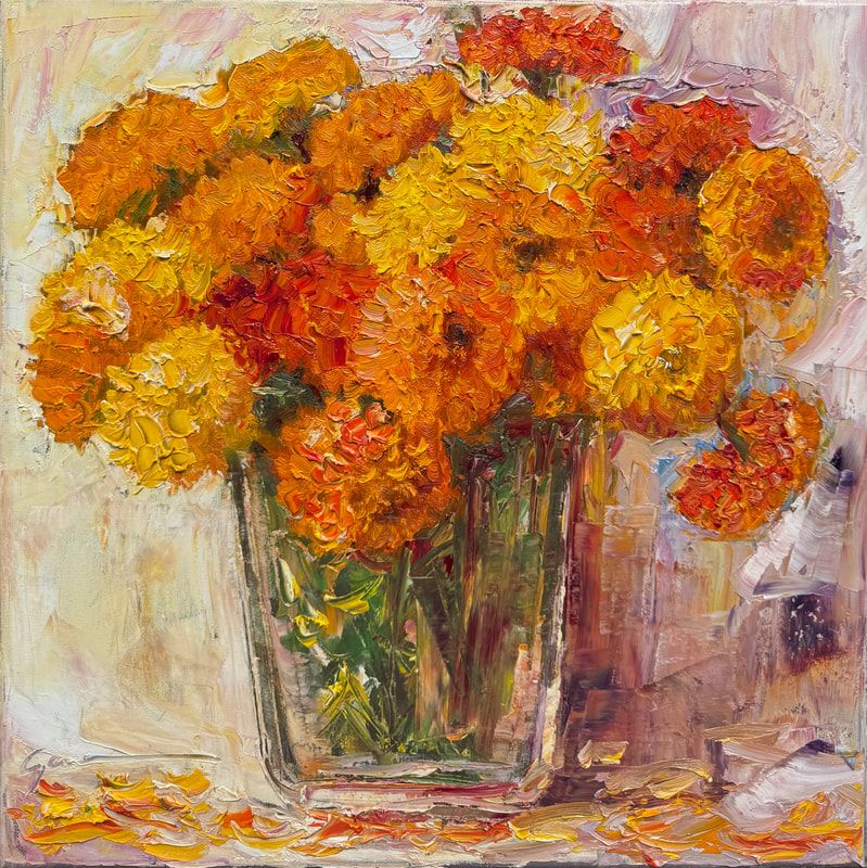 ff2508-106-marigolds-flowers-50x50-cm-oil-on-canvas-by-artist-gennadiy-ivan