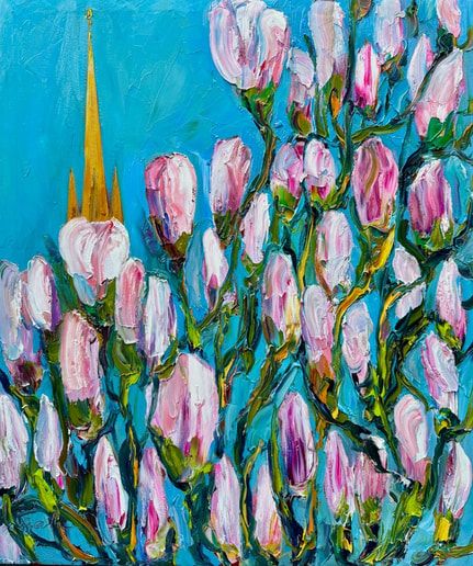 ff2501-09-norwich-cathedral-magnolia-75x63cm-oil-on-canvas-by-artist-gennad