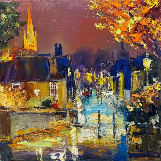 nc2511-143-norwich-cathedarl-norwich-nights-series-oil-on-canvas-40x40cm-by