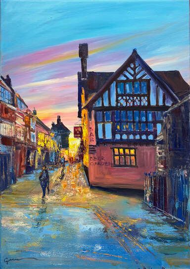 nc0326-36-norwich-sunsets-series-the-belgian-monk-bar-oil-on-canvas-84x59cm nc0326-36-norwich-sunsets-series-the-belgian-monk-bar-oil-on-canvas-84x59cm