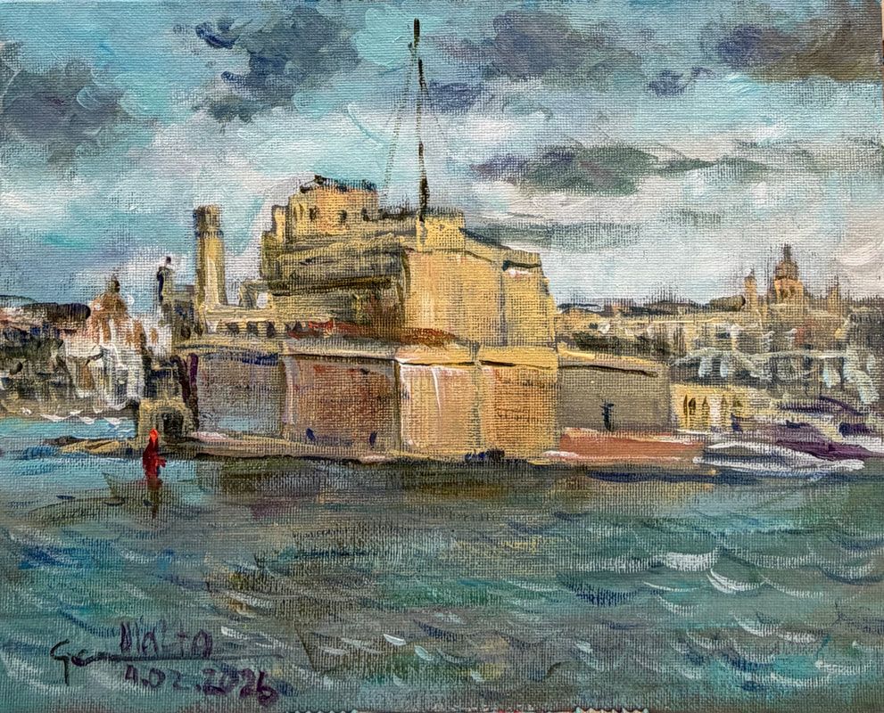 malta0226-24-valleta-view-to-the-fort-sketch-acrylic-on-canvas-board-20x25c malta0226-24-valleta-view-to-the-fort-sketch-acrylic-on-canvas-board-20x25c