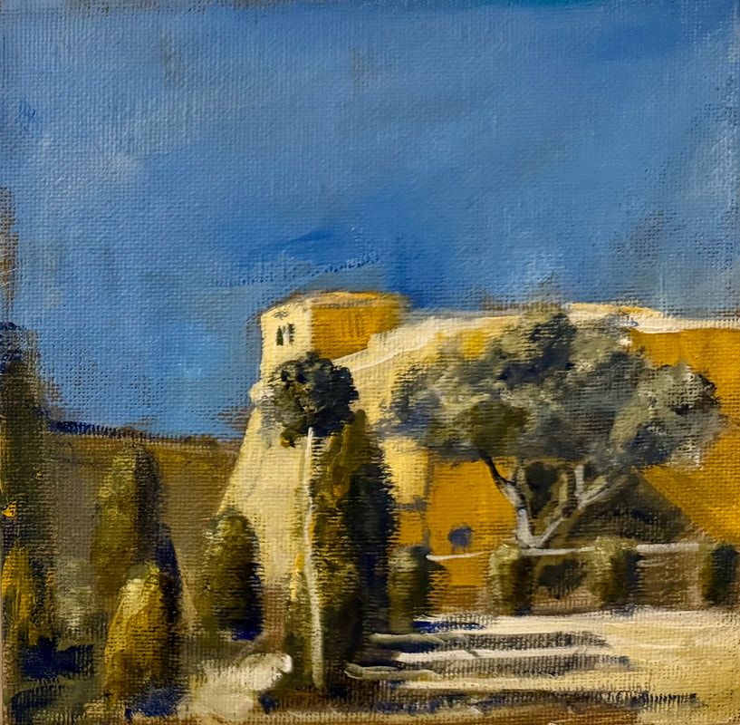 malta0226-25-valleta-view-to-the-bell-tower-sketch-acrylic-on-canvas-board-
