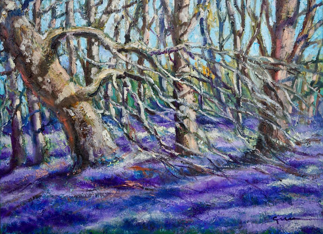 nf0426-53-floating-trees-in-the-sea-of-bluebells-oil-on-canvas-61x84cm-by-a nf0426-53-floating-trees-in-the-sea-of-bluebells-oil-on-canvas-61x84cm-by-a