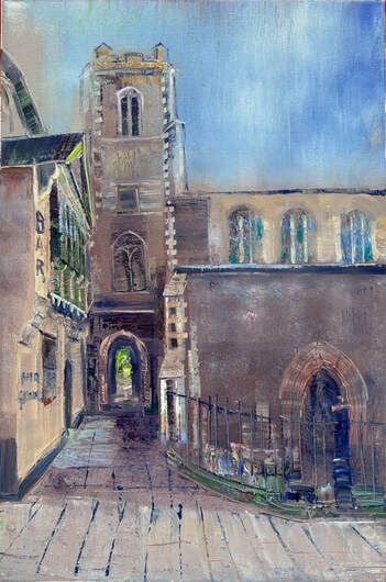 ncs0626-74-sy-johns-alley-pottergate-the-belgian-monk-oil-on-canvas-77x50cm ncs0626-74-sy-johns-alley-pottergate-the-belgian-monk-oil-on-canvas-77x50cm