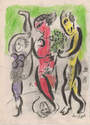 Processional scene signed Marc Chagall