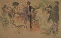  French Society Parisian Impressionist Lithograph by Jacques Villon