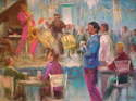 Jazz Hall painting by Leon Goodman