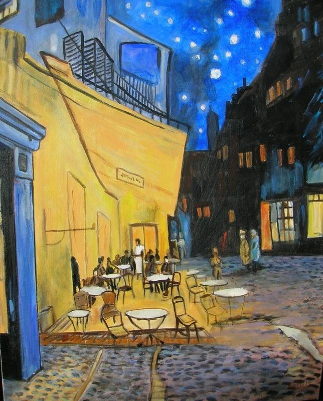 picasso cafe terrace at night 1888