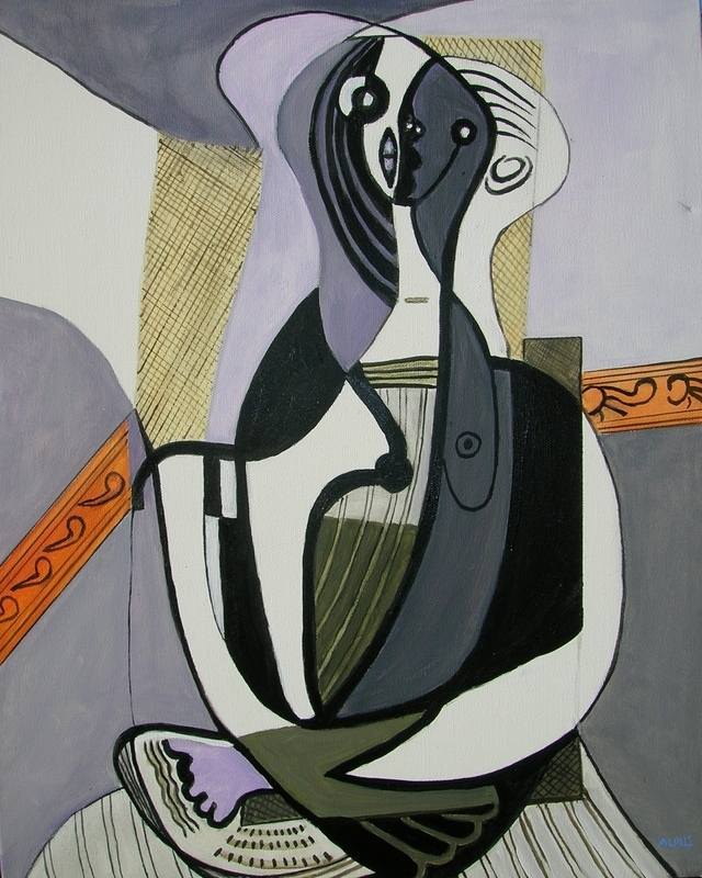 seated woman 1927 picasso