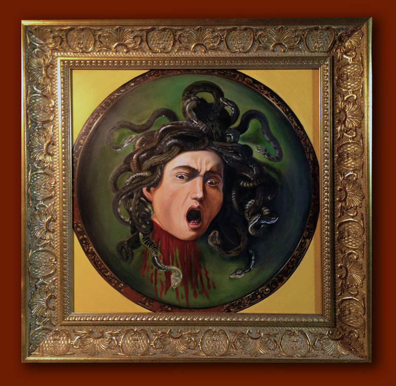 Head of Medusa after Caravaggio tizzano