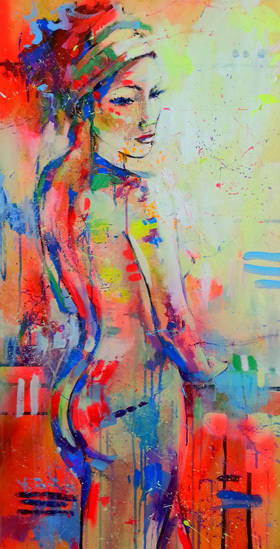 251 in the morning 50x100cm---2014.04