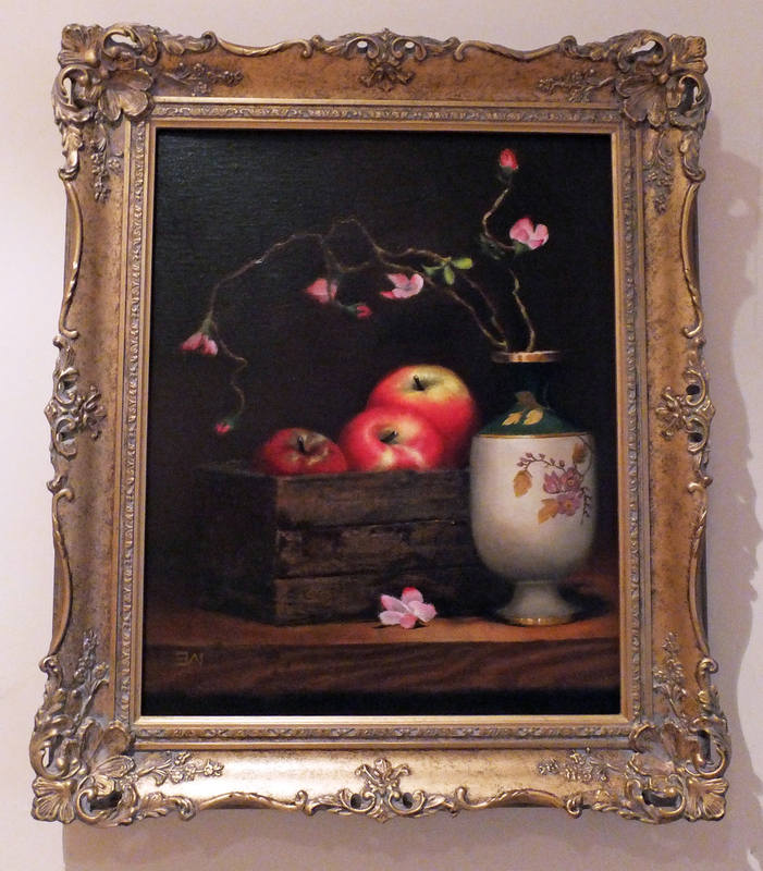 SPring Apple Blossom framed18.5inchesx15.5inches framed Oil on Linen