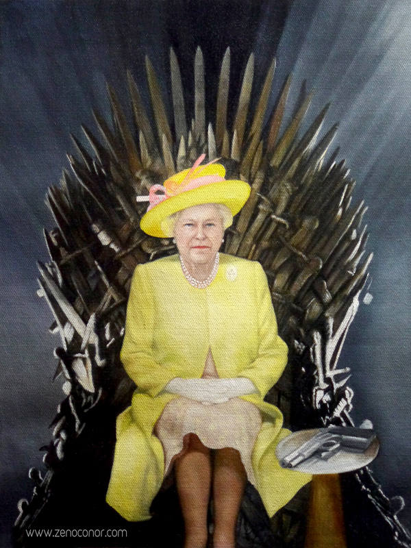 Queen Throne40x30oilonlinen