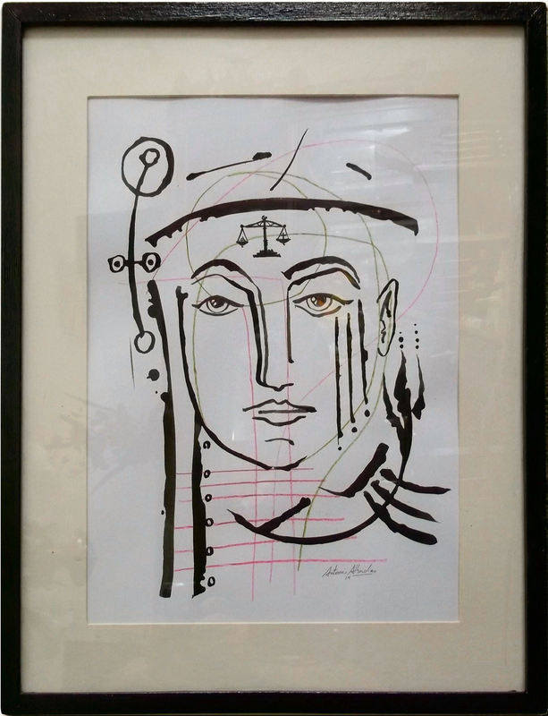 Justice of Risk - Antonio Alba Dias (1) 39x19 15.3 inches by 7.5 inches Sum