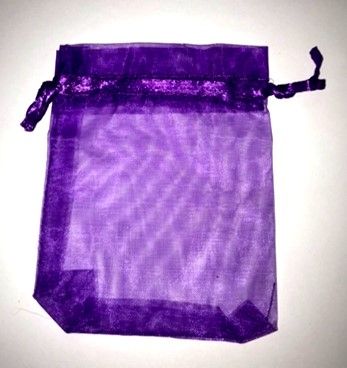 10 x Purple 7cm x 9 cm Organza Gift Bags
