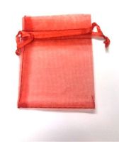 10 x Red 7cm x 9 cm Organza Gift Bags