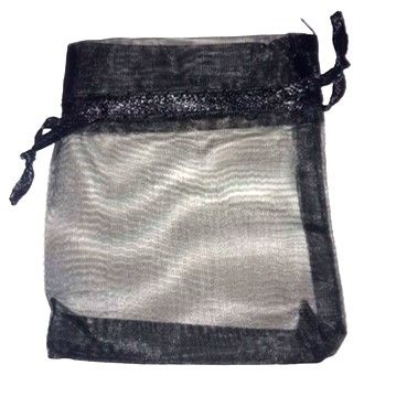 10 x Black 7cm x 9 cm Organza Gift Bags - REDUCED PRICE