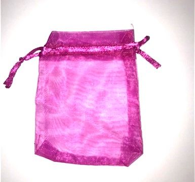 10 x Magenta 7cm x 9 cm Organza Gift Bags - - REDUCED PRICE