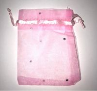 10 x Pink Sequin 10cm x 12cm Organza Gift Bags