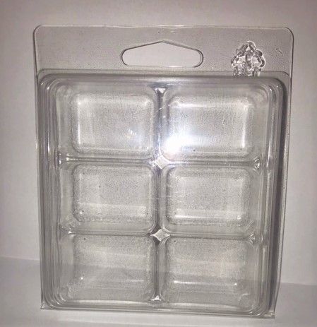 6 Pieces, PVC Clamshell Tart Organic Soy Wax Candle Melts/Cube