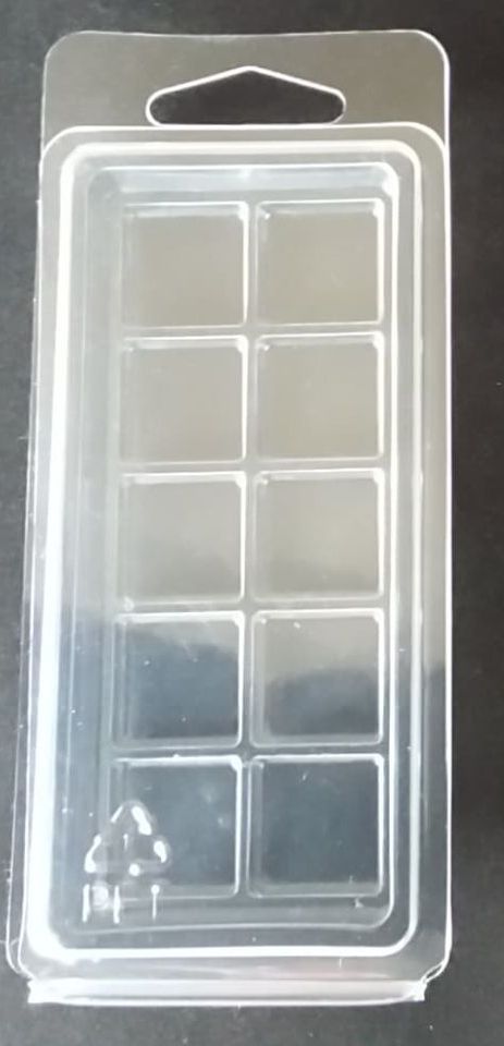 100 x Snap Bar 10 Cavity Wax Melt/Tart Clamshell with Hang Hole