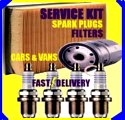 Ford Ka 1.3 Oil Filter Air Filter Spark Plugs Fuel Filter 1996-2002